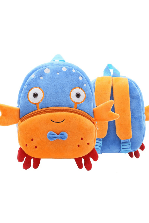 Cute Animal Plush Kids Backpack for Toddlers Boys Girls, Soft Lightweight Cartoon School Bag for Preschool, Travel & Daycare (Unicorn, Dinosaur, Bunny, Cat, Dog)