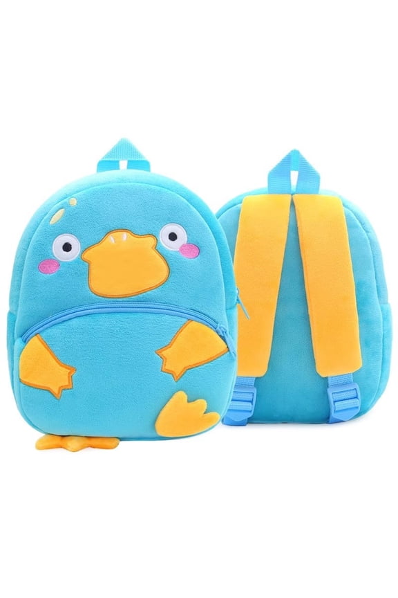 Cute Animal Plush Kids Backpack for Toddlers Boys Girls, Soft Lightweight Cartoon School Bag for Preschool, Travel & Daycare (Unicorn, Dinosaur, Bunny, Cat, Dog)