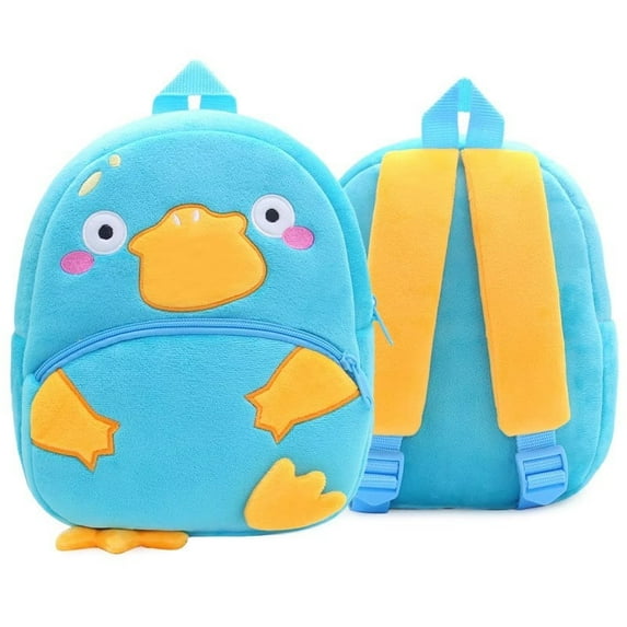 PAKNADA Cute Animal Plush Kids Backpack for Toddlers Boys Girls, Soft Lightweight Cartoon School Bag for Preschool, Travel & Daycare (Unicorn, Dinosaur, Bunny, Cat, Dog)