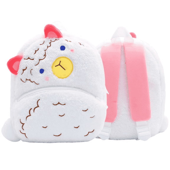 PAKNADA Cute Animal Plush Kids Backpack for Toddlers Boys Girls, Soft Lightweight Cartoon School Bag for Preschool, Travel & Daycare (Unicorn, Dinosaur, Bunny, Cat, Dog)
