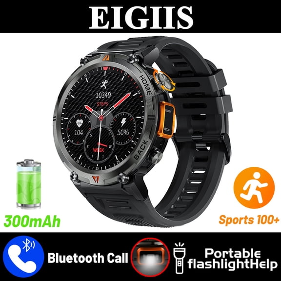 PAKRYS 1.45" Smart Watch for Men Bluetooth Call Smartwatch Outdoor Watch Compatible with iPhone Samsung