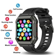 PAKRYS 1.91 Smart Watch with Text and CallAnswer/Dial, Rugged Outdoor Bluetooth Smartwatches for Men, Compatible with Android iOS