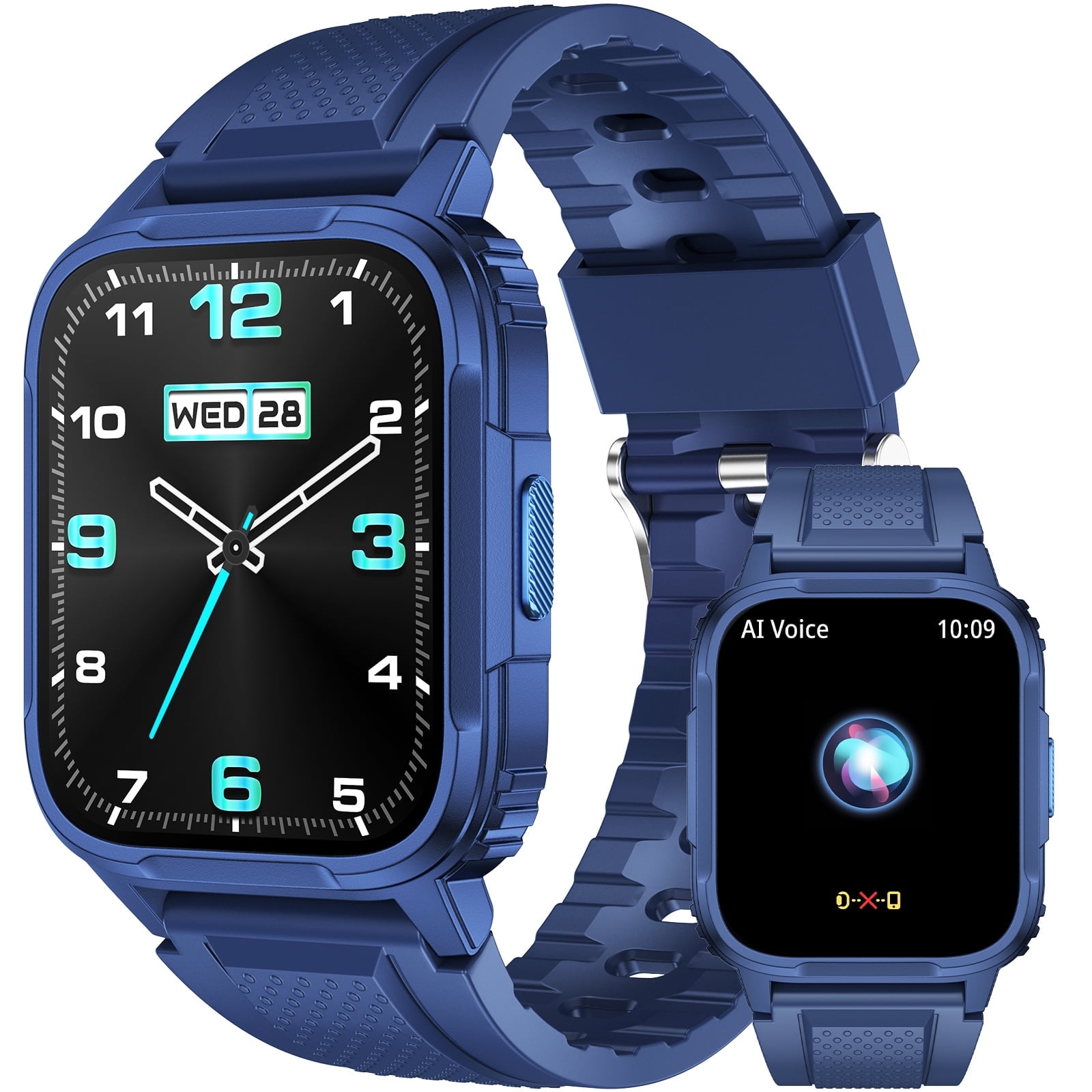 PAKRYS LW9 Smart Watch for Men 1.95" Touch Screen Smartwatch IP68 Waterproof Tracker Bluetooth Call Sport Watch Pedometer Outdoor Smartwatch for iOS Android, 1pc