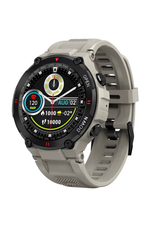 Men Smartwatch, 400mAh Sports Fitness Tracker Watch with Pedometer, IP67 Waterproof Rugged Smart Watch, Compatible with iPhone Android