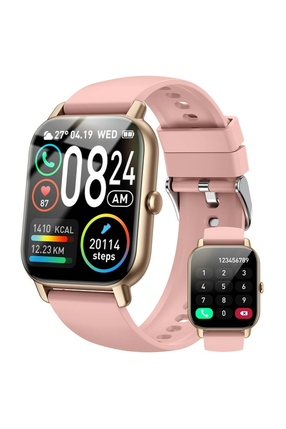 P66 Smart Watch for Women Men(Answer/Make Call), 1.85" Large HD Screen Smartwatch Compatible with iOS Android IP68 Waterproof Watch