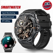 PAKRYS Smart Watch for Men, 1.43 AMOLED HD Screen Fitness Tracker with Case 3 Buttons, Waterproof Smartwatch Compatible with iOS Android