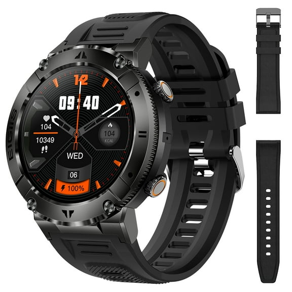 PAKRYS Smartwatch for Men, IP67 Customized Bluetooth Watch for Android iOS, 1.32'' HD Fitness Tracker Outdoor Sports Watch with Step Counter