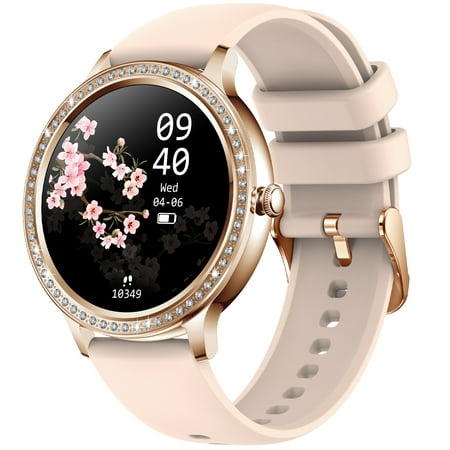 PAKRYS Women Smart Watch, 1.32" HD Diamond Screen with Call Sport Monitoring Luxurious Watch, Compatible with iPhone Samsung Android