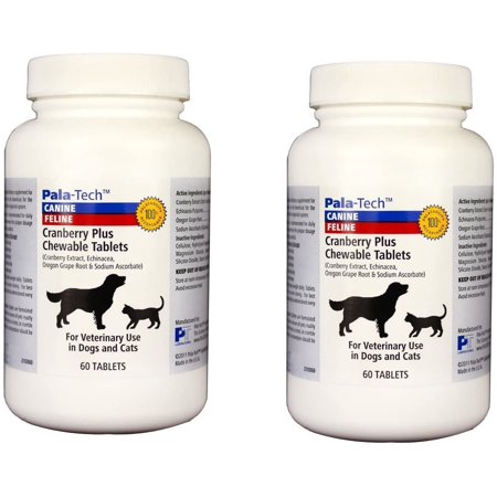 PALA TECH Cranberry Plus 60 Chewable Tablets for Dogs & Cats  , 2 PACK
