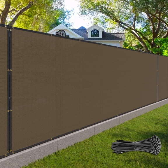 PALACE WORLD 3'x 10' Privacy Screen Fence 90% Blocking Heavy Duty Fence Privacy Screen for Outdoor Patio Lawn Garden Balcony,Brown