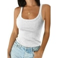 thumbnail image 1 of PALACLOTH Woman Sleeveless Racerback Tank Top with Scoop Neck, 1 of 2