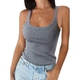 thumbnail image 1 of PALACLOTH Woman Sleeveless Racerback Tank Top with Scoop Neck, 1 of 7