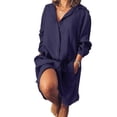 thumbnail image 1 of PALACLOTH Women Button Turn-down Collar Long Sleeve Single-breasted Shirt Dress, 1 of 2
