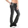 thumbnail image 1 of PALACLOTH Women Jeans Flare Jeans Mid Rise Bootcut Bell Bottom Slim Pants Trousers, 1 of 4