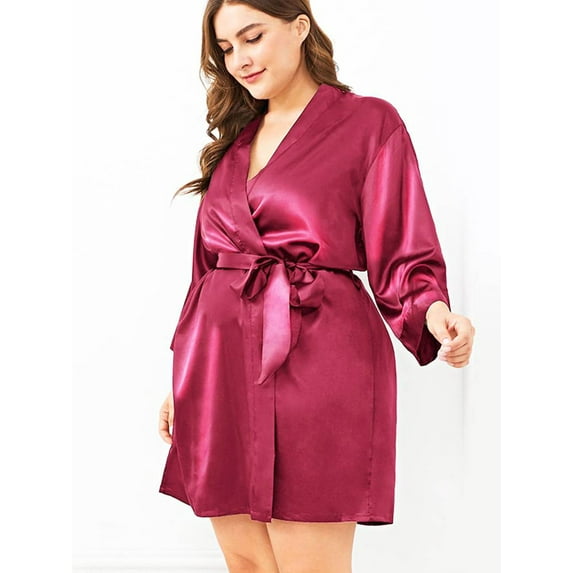 PALACLOTH Women Plus Size Bathrobe Sleepwear Sleep Robes