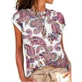 thumbnail image 1 of PALACLOTH Women's Totem Printed Round Neck T-shirt Short Sleeve Tee Shirt, 1 of 7