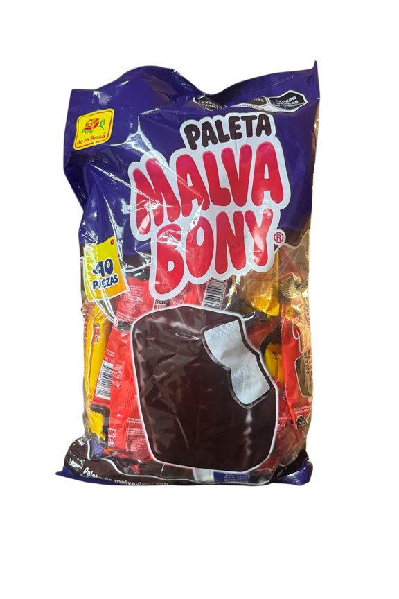 PALETA MALVA BONY - DE LA ROSA - 40 PIEZAS - CONT NET 480G