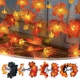thumbnail image 1 of PALIFEUR 10 LED Halloween Lights Battery Operated, 78.74 Inch Pumpkin String Lights with 8 Modes, Orange Lights for Halloween Decorations Indoor, Outdoor, Pumpkin & Maple Leaf Lantern, 1 of 7