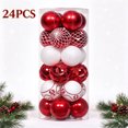 thumbnail image 1 of PALIFEUR 24PCS Christmas Ornaments Set, Shatterproof Christmas Ball Ornaments, Glitter Baubles Hanging Balls Decorations for Xmas Tree Holiday Party, 1 of 7
