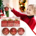 thumbnail image 1 of Axiiglly 3Pcs Christmas Balls Ornaments, 3.15" Glitter Christmas Balls with Stars Sequins, Shatterproof Xmas Hanging Balls for Christmas Trees Decorations, Holiday Party Decor, 1 of 8