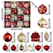 PALIFEUR 40pcs Christmas Balls - Shatterproof Christmas Ball Ornaments, Exquisite Christmas Ornaments Set for Holiday Party Xmas Tree, Hanging Christmas Decorations Balls