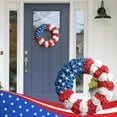 thumbnail image 1 of PALIFEUR 4th of July Wreath, 15.7 Inch Patriotic Wreaths for Front Door, Artificial Floral Spring Wreaths Decorations for Memorial Day Independence Day Veterans Day, Red Blue White, 1 of 8
