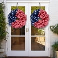 thumbnail image 1 of PALIFEUR 4th of July Wreath, 15.75 Inch Patriotic Wreaths for Front Door, Artificial Floral Door Wreaths Decorations for Memorial Day Independence Day Veterans Day, Red Blue White, 1 of 5