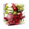 thumbnail image 1 of PALIFEUR 65pcs Christmas Ball Ornaments - Glittering Christmas Tree Ornaments Set for Xmas Tree, Shatterproof Christmas Balls for Holiday Party Decor, Hanging Christmas Tree Decorations, 1 of 2