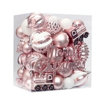 PALIFEUR 65pcs Christmas Ball Ornaments - Glittering Christmas Tree Ornaments Set for Xmas Tree, Shatterproof Christmas Balls for Holiday Party Decor, Hanging Christmas Tree Decorations