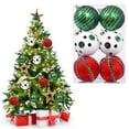 thumbnail image 1 of Axiiglly 6Pcs Christmas Balls Ornaments, 3.15" Glitter Shatterproof Christmas Balls Set, Variety Xmas Hanging Balls for Christmas Trees Decorations, Holiday Party Decor, Red Green White, 1 of 5