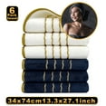 thumbnail image 1 of PALIFEUR Bath Towels 6 Pack Premium Towel Set, 27.1x13.3", Highly Absorbent Soft Velvet Towels, Thicker Machine Washable Wash Cloths Quick Drying Face Towels for Bathroom, Hotel, Shower, Gyms, 1 of 9