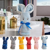 PALIFEUR Bath Towels Hand Towels for Bathroom, 29.5x13.8", Cute Bunny Towels Gifts for Women Highly Absorbent Lighter Weight Wash Cloths for Bathroom, Wedding, Birthday-Red