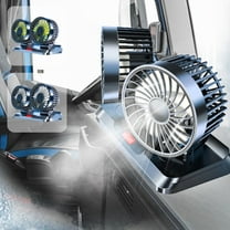 PALIFEUR Car Fan for Car, Double-Head Portable Car Dashboard Fan, 3 Speeds Adjustable 360 Degree Rotation Cooling Fan, Multi-Functional Electric Fan, Suitable for All Car Models