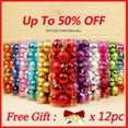 thumbnail image 1 of Dmlowu Christmas Balls Shatterproof Christmas Ball Ornaments Bright Christmas Tree Ornaments Plastic Christmas Tree Decorations 24pc Christmas Ball for Holiday Party Home Hotel, 1 of 5