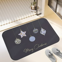 PALIFEUR Christmas Bathroom Rugs, Extra Thick Soft Absorbent Snowflake Bath Mat, Non Slip Washable Bathroom Mat, Xmas Winter Bath Rugs for Christmas Holiday Party Decorations, 24" x 16"