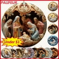 thumbnail image 1 of PALIFEUR Christmas Decorations Nativity Scene Ornaments, Xmas Religious Christmas ​Ornaments, Christian Christmas Nativity 3D Hanging Ornaments for Holiday Party Christmas Tree Decorations, 3.15 inch, 1 of 7