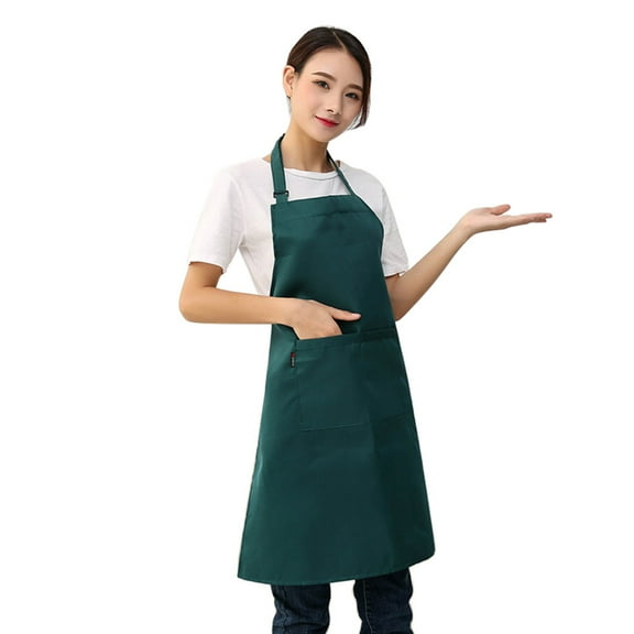 PALIFEUR Cotton Aprons Dirt-proof Waterproof Aprons for Women with Extra Lage Pockets, Solid Color Adjustable Cooking Aprons Suitable for Kitchen Gardening, Cooking Aprons for Women Man