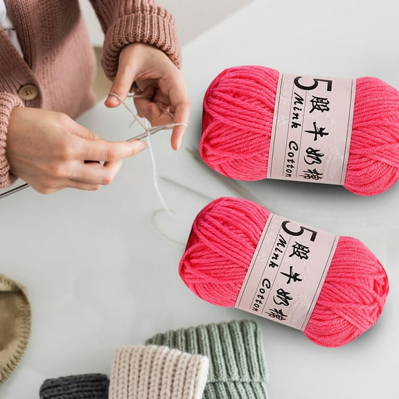 PALIFEUR Cotton Yarn Soft Cotton Yarn for Crocheting and Knitting, 1.76 oz/50g Solid Color Crochet yarn for Crafts Home Decorations DIY Toys Knit Clothes Yarn, ( 356 Yard)
