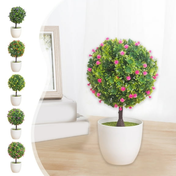 PALIFEUR Fake Plants Eucalyptus Stems Potted, No Fade Artificial Plants Indoor, Plastic Faux Plants Indoor for Home Desk, Bedroom Table, Bathroom, Kitchen, Realistic Fake Plant