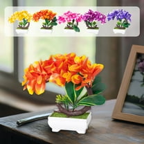 PALIFEUR Fake Plants Eucalyptus Stems Potted, No Fade Artificial Plants Indoor, Plastic Faux Plants Indoor for Home Desk, Bedroom Table, Bathroom, Kitchen, Realistic Fake Plant