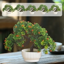 PALIFEUR Fake Plants Eucalyptus Stems Potted, No Fade Artificial Plants Indoor, Plastic Faux Plants Indoor for Home Desk, Bedroom Table, Bathroom, Kitchen, Realistic Fake Plant