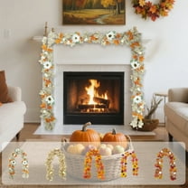 PALIFEUR Fall Garland Hanging Beauty Fall Decor, Artificial Leaves Fall Decorations for Home, Fall Garland Pendant for Thanksgiving, Holiday, Party, Fireplace, Christmas Decor