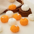 thumbnail image 1 of PALIFEUR Fall Pumpkin Shaped Scented Candles, Thanksgiving Pumpkin Candles, Halloween Candles Decorations for Home Kitchen Table Decor Halloween Party Supplies(Orange, White), 1 of 7