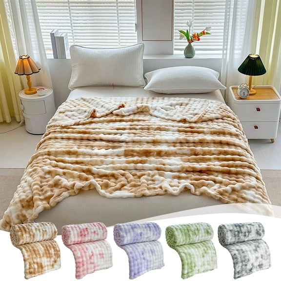 PALIFEUR Flannel Throw Blanket, Super Soft Warm Blanket for Couch Bedroom, Microfiber Thicken Blankets for Girls Women Men Mom Birthday Gifts, Home Sofa Holiday Dorm Decor, 60 x 40 Inch (2 Size)