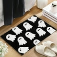 thumbnail image 1 of PALIFEUR Ghost Bathroom Rugs, 16x24" Soft Absorbent Halloween Decor Rug Non Slip Washable Halloween Bath Mat, Festive Door Mat for Bathroom Living Room Holiday Party Decor, Black, 1 of 6