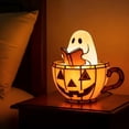 thumbnail image 1 of PALIFEUR Ghost Reading Book Lamp, Halloween Ghost Night Light, Adorable Resin Ghost Reading Night Light Halloween Decorations, Ghost Flickering Nightlight for Readers & Book Lover,(3.9 Inch), 1 of 8