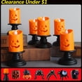 thumbnail image 1 of PALIFEUR Halloween Flameless Candles Pumpkin Lights, Halloween Lights Plastic Led Battery Operated Candles, Electric Fake Candles for Holiday Party Halloween Decorations Outdoor & Indoor, Orange, 1 of 7