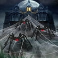 thumbnail image 1 of PALIFEUR Halloween Spider Outdoor/Indoor Decorations, 59 Inch Scary Giant Spider Props with Lights for Halloween Outside Decor, Indoor Party Supplies and Yard Lawns Spiders Decoration, 1 of 9