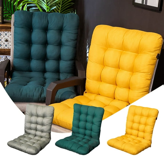 PALIFEUR High Back Chair Cushion Indoor/Outdoor, Cotton Seat & Back Chair Rocking Pads, Waterproof Patio Seat Rocking Thickened Pad, 13.77 x 27.55 Inch