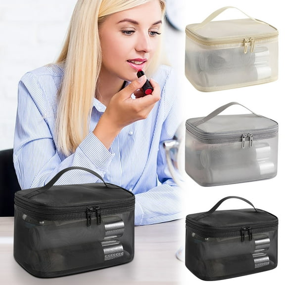 PALIFEUR Makeup Bag, Large Capacity Travel Make Up Bag, Portable Cosmetic Bag, Travel Supplies Cosmetic Bags for Women, Travel Makeup Case Organizer, 8.27L x 4.72H x5.12W Inch